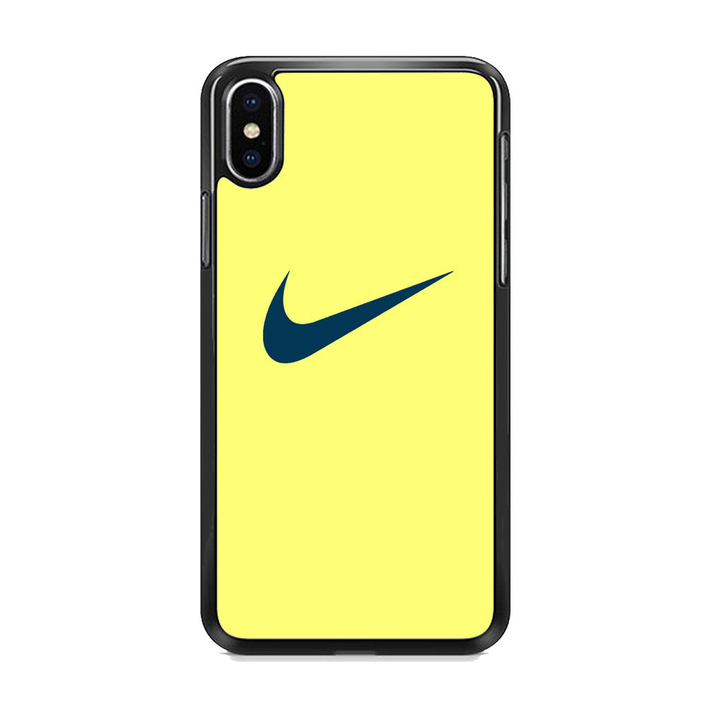 Nike Yellow Simple Logo iPhone XS MAX Case
