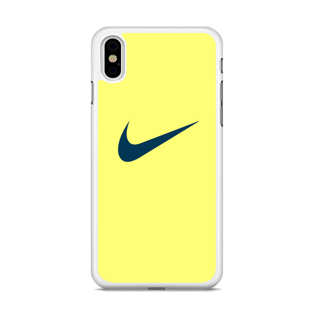 Nike Yellow Simple Logo iPhone XS MAX Case