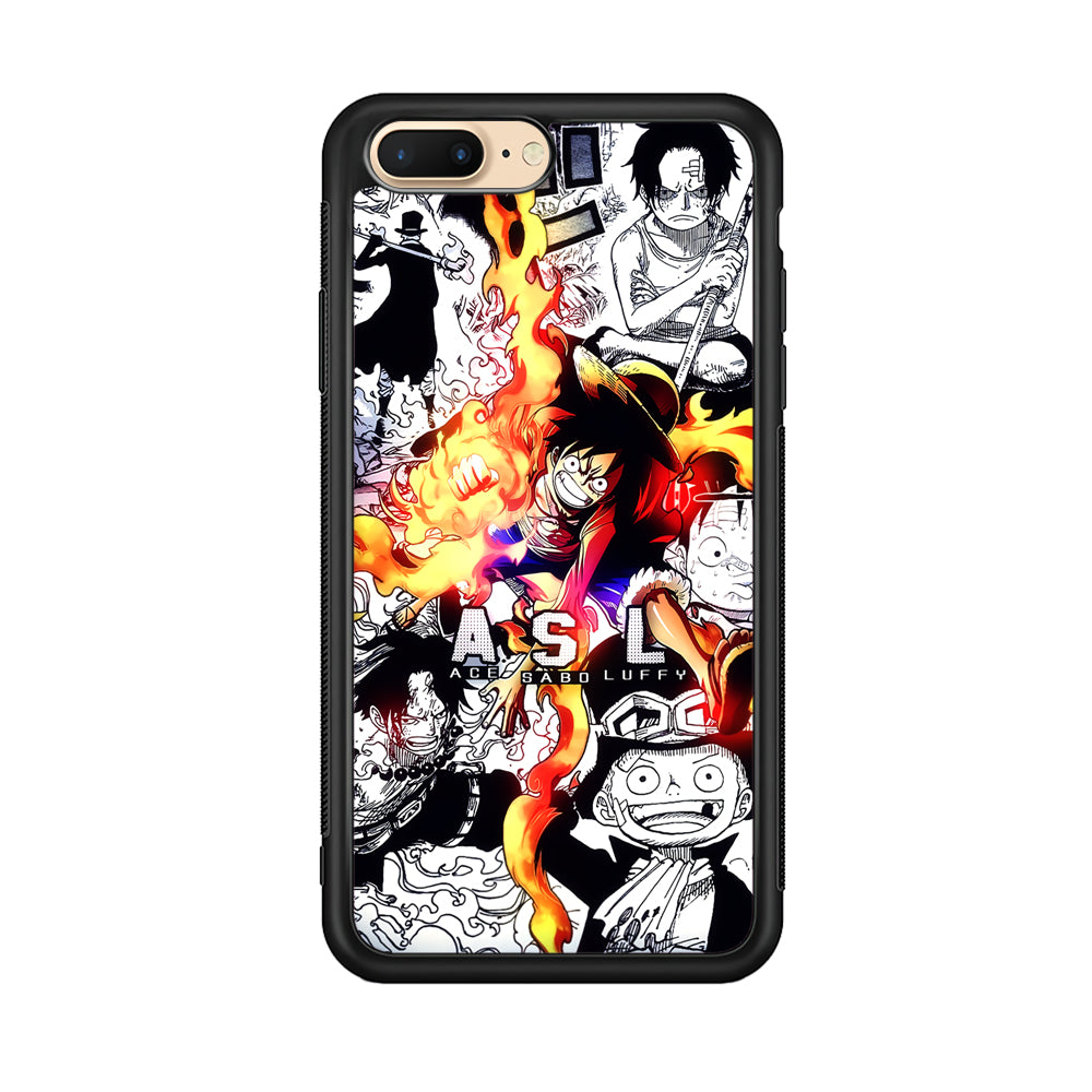 One Piece Trio Ace Sabo Luffy iPhone 8 Plus Case