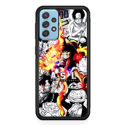 One Piece Trio Ace Sabo Luffy Samsung Galaxy A72 Case