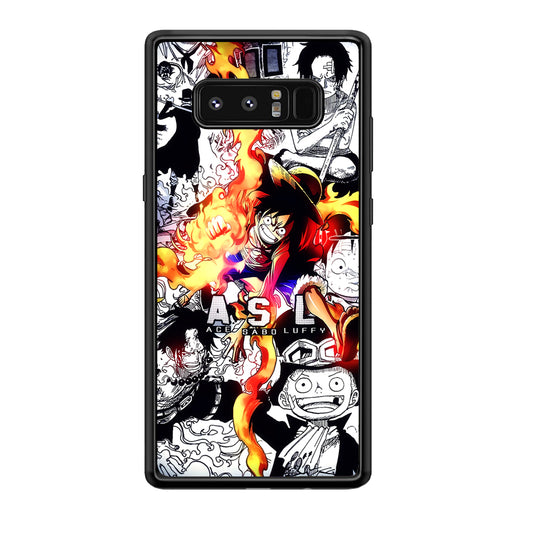 One Piece Trio Ace Sabo Luffy Samsung Galaxy Note 8 Case