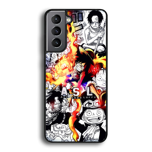 One Piece Trio Ace Sabo Luffy Samsung Galaxy S21 Plus Case - Carneyforia