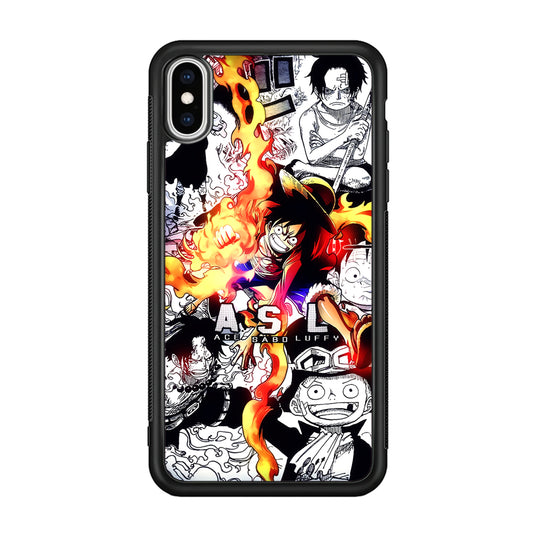 One Piece Trio Ace Sabo Luffy iPhone XS Case