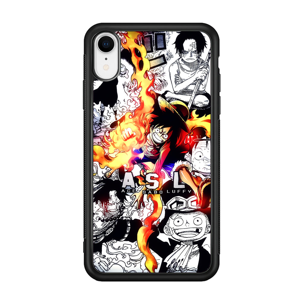 One Piece Trio Ace Sabo Luffy iPhone XR Case