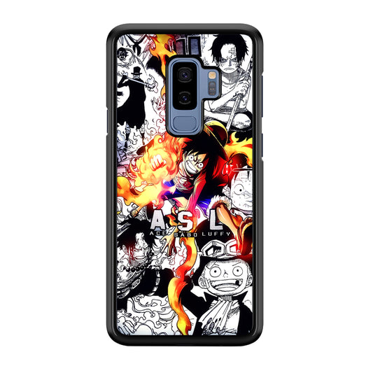 One Piece Trio Ace Sabo Luffy Samsung Galaxy S9 Plus Case