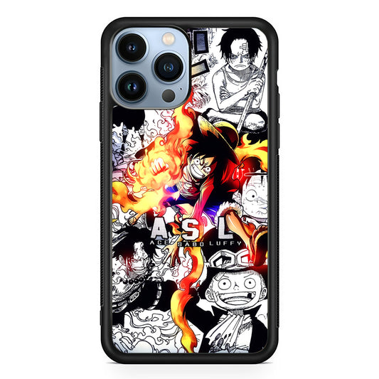 One Piece Trio Ace Sabo Luffy iPhone 13 Pro Max Case