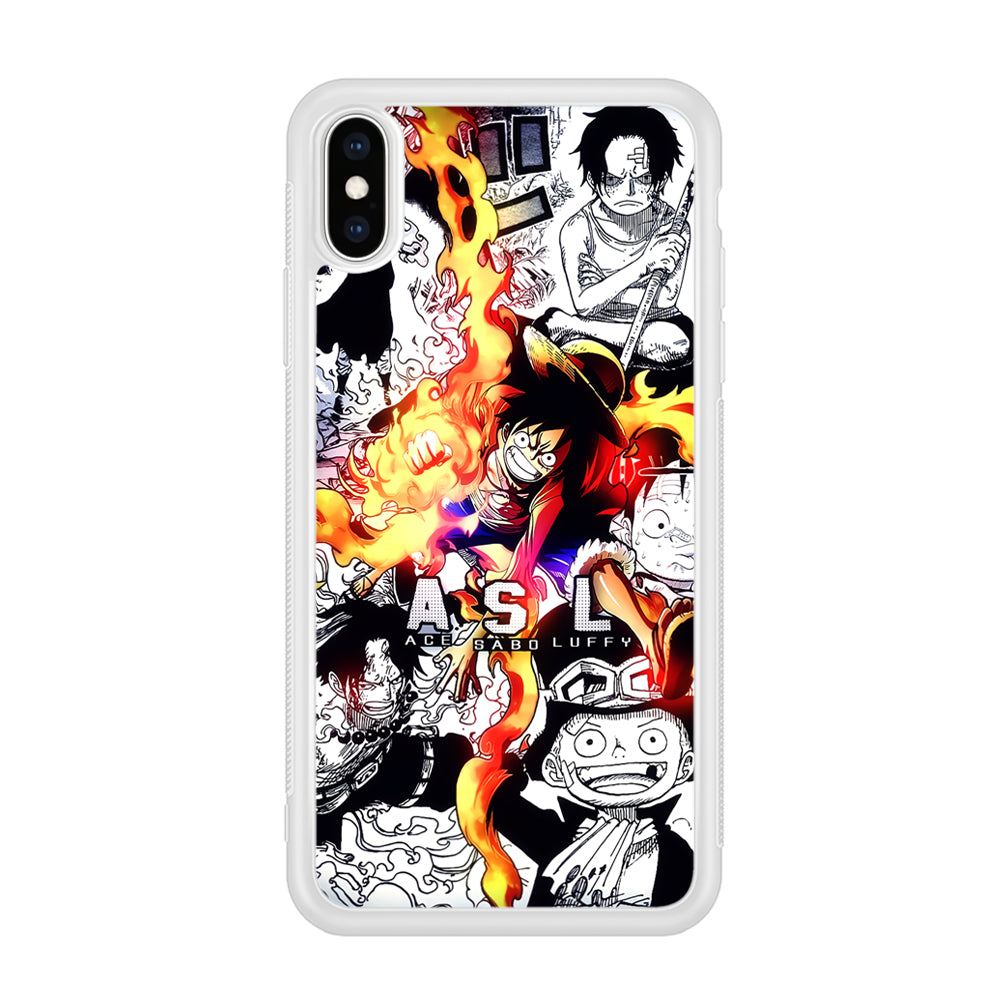 One Piece Trio Ace Sabo Luffy iPhone XS Case