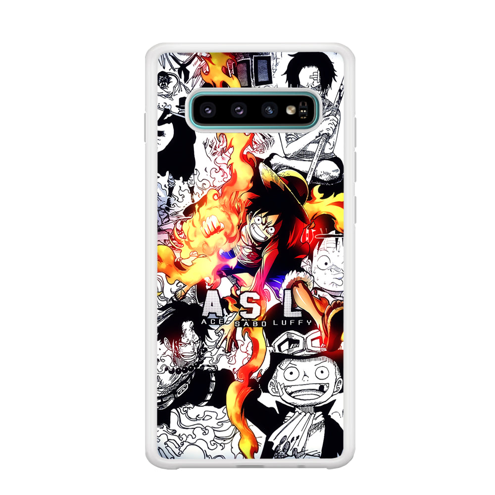 One Piece Trio Ace Sabo Luffy Samsung Galaxy S10 Case