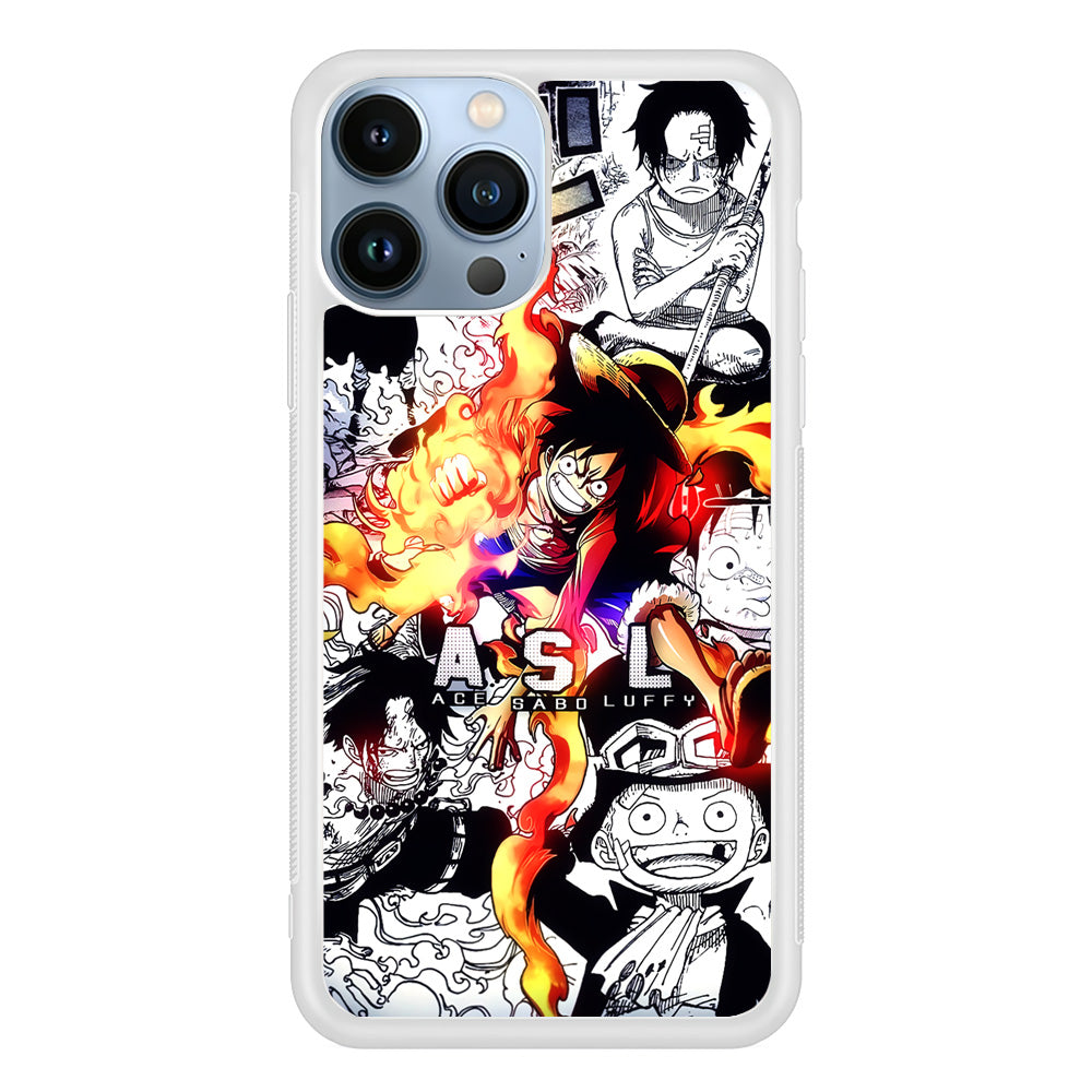 One Piece Trio Ace Sabo Luffy iPhone 13 Pro Max Case