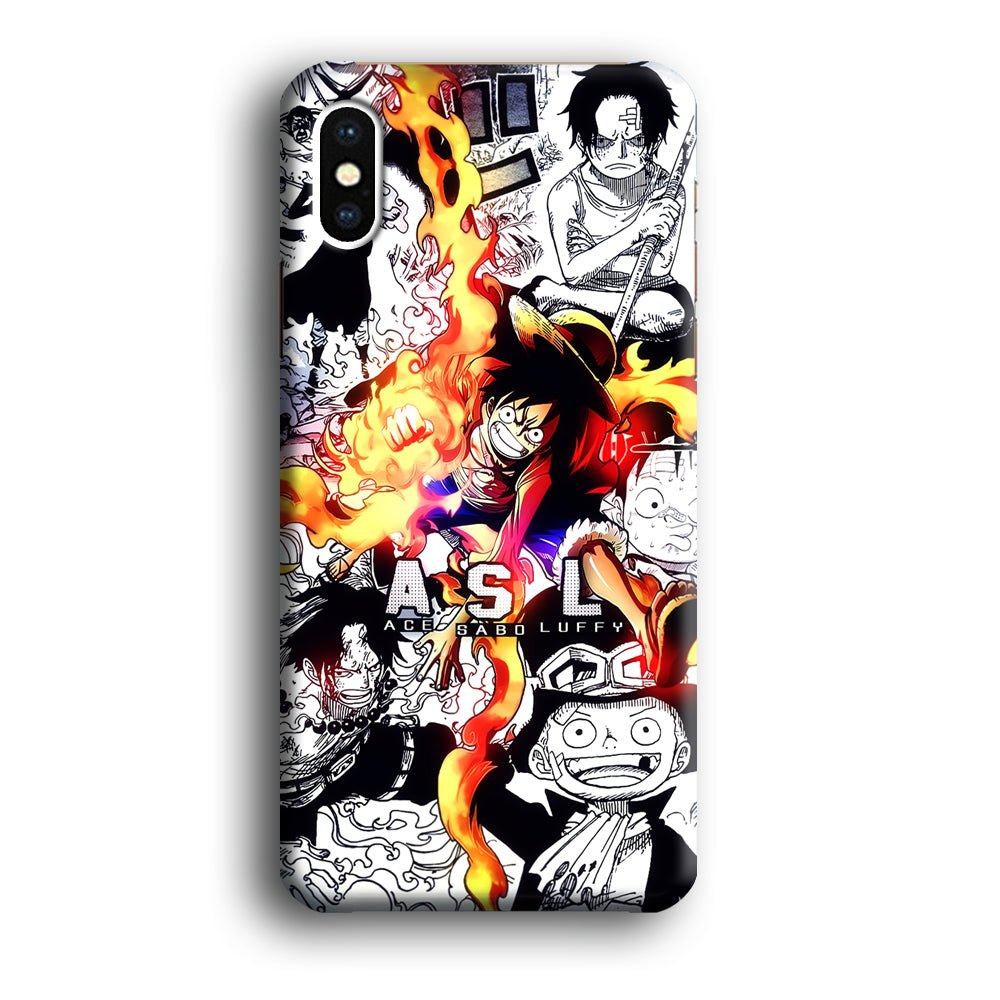 One Piece Trio Ace Sabo Luffy iPhone X Case