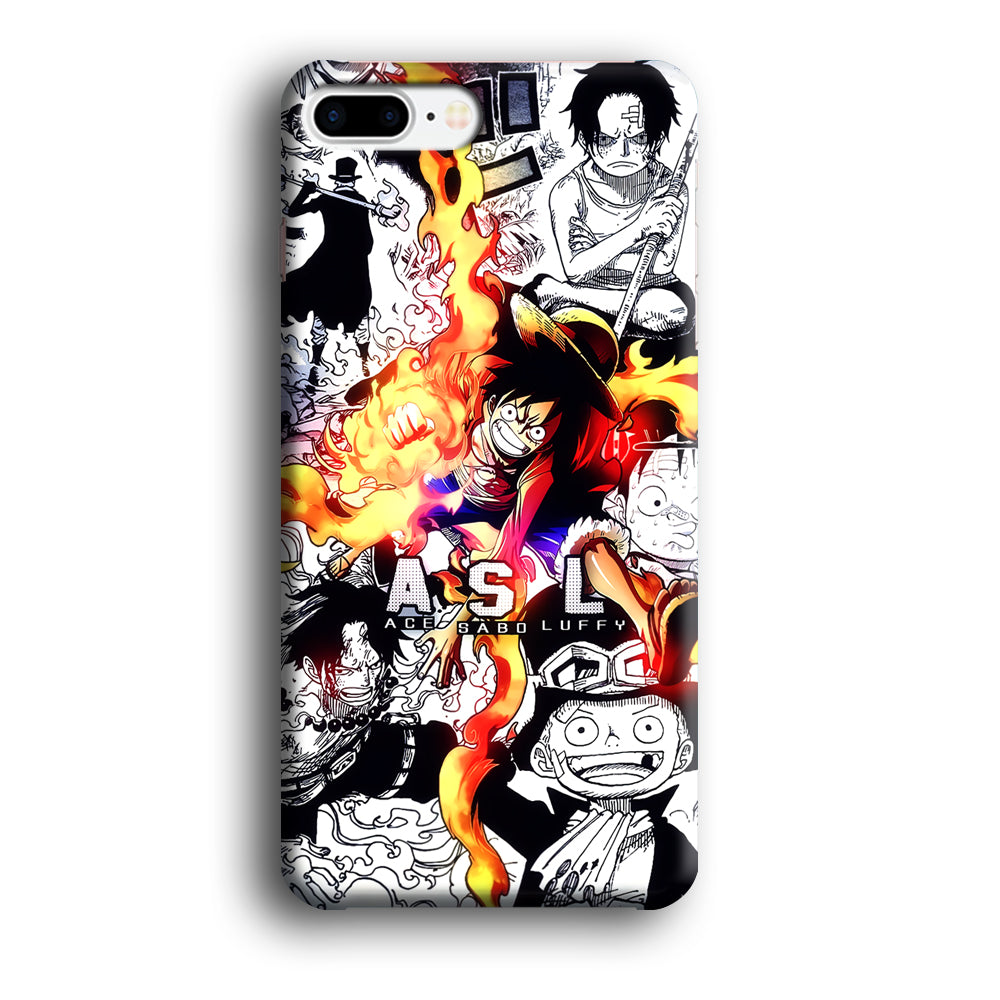 One Piece Trio Ace Sabo Luffy iPhone 8 Plus Case