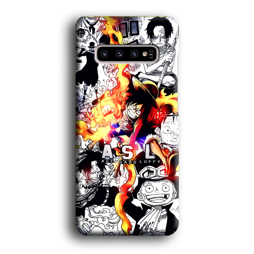 One Piece Trio Ace Sabo Luffy Samsung Galaxy S10 Case