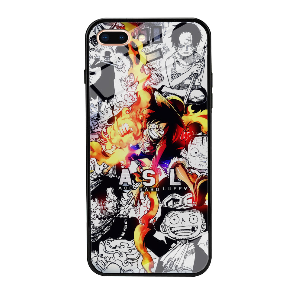 One Piece Trio Ace Sabo Luffy iPhone 8 Plus Case