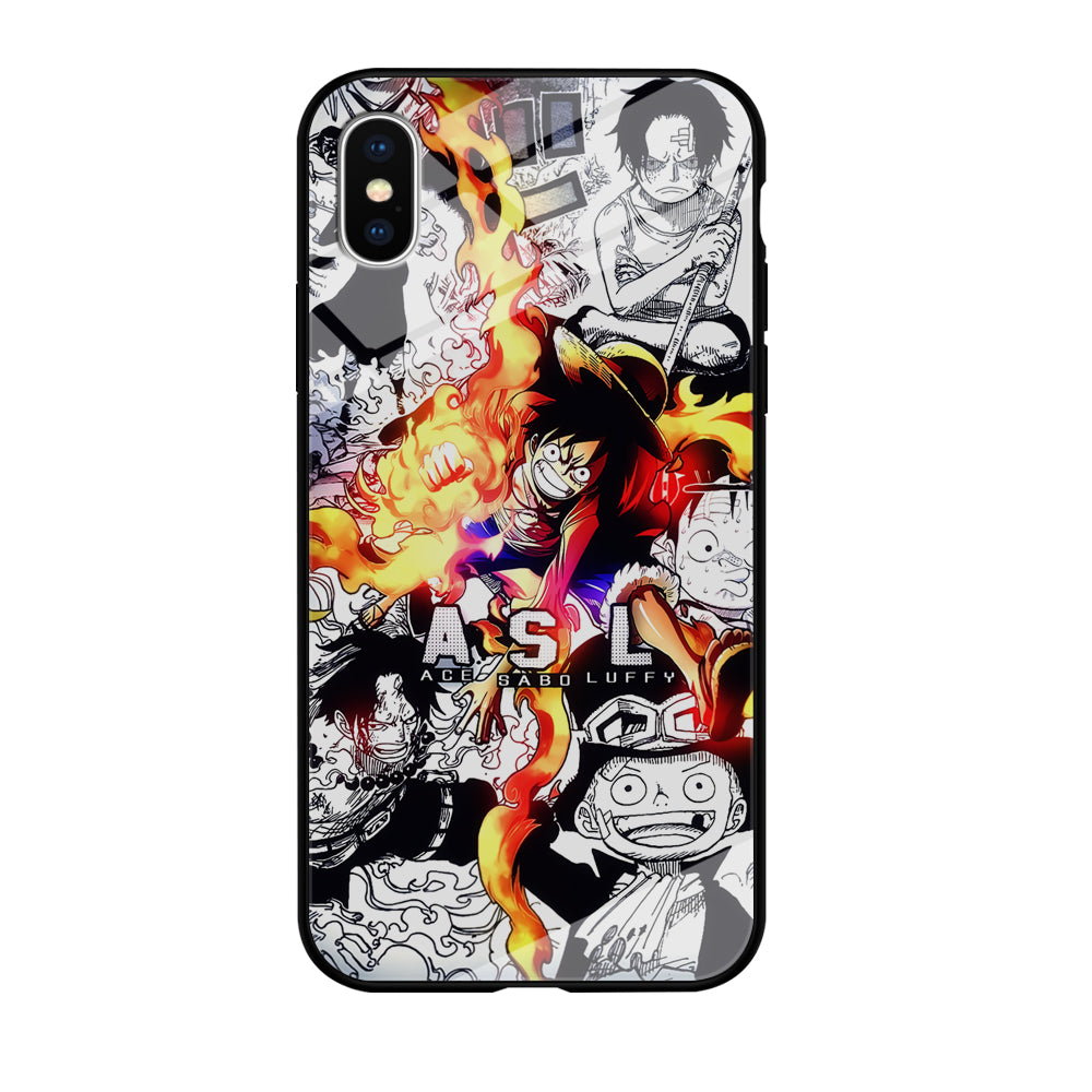 One Piece Trio Ace Sabo Luffy iPhone X Case