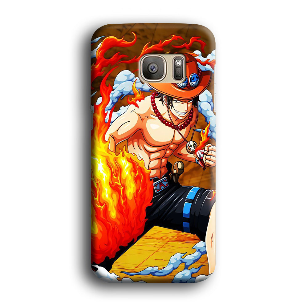 One Piece Ace Power Samsung Galaxy S7 Edge Case
