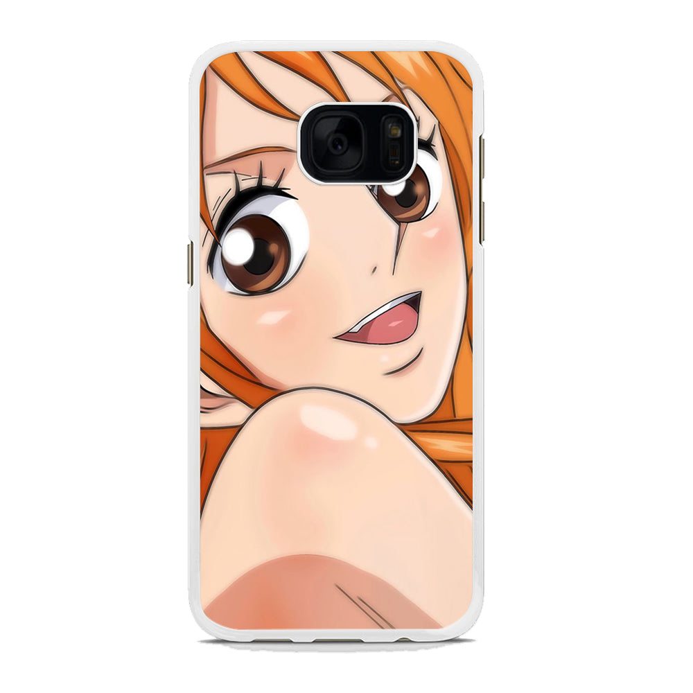 One Piece Nami Character Samsung Galaxy S7 Case Rubber White (2D Case)