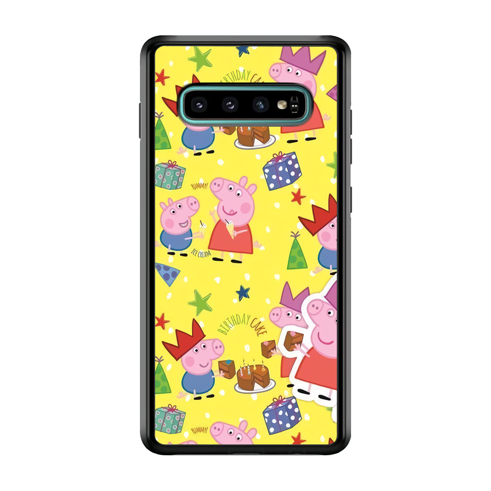 Peppa Pig Birthday Momment Samsung Galaxy S10 Case