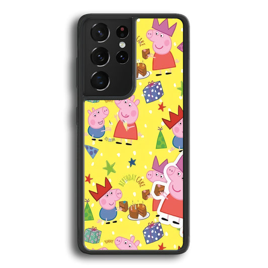 Peppa Pig Birthday Momment Samsung Galaxy S21 Ultra Case - Carneyforia