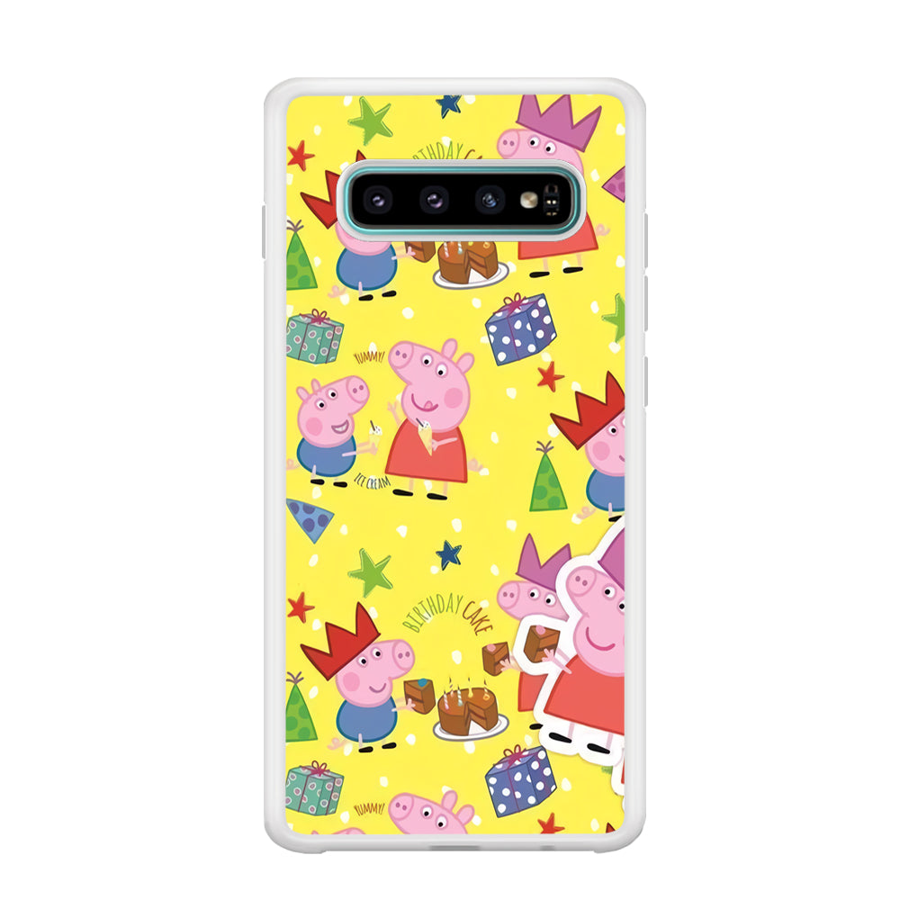 Peppa Pig Birthday Momment Samsung Galaxy S10 Case