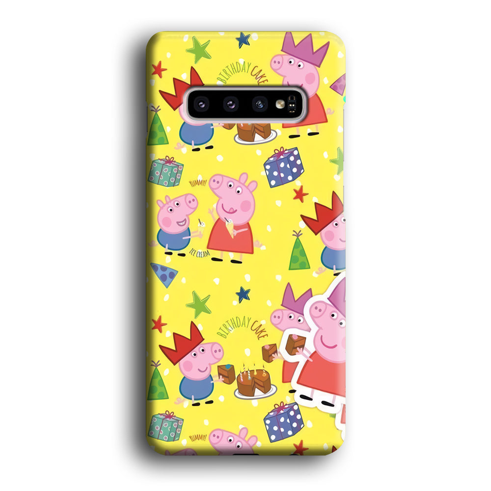 Peppa Pig Birthday Momment Samsung Galaxy S10 Case