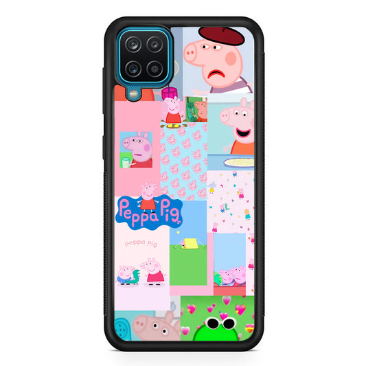 Peppa Pig George Collage Samsung Galaxy A12 Case