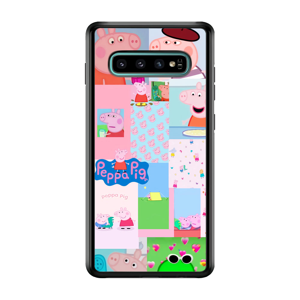 Peppa Pig George Collage Samsung Galaxy S10 Case