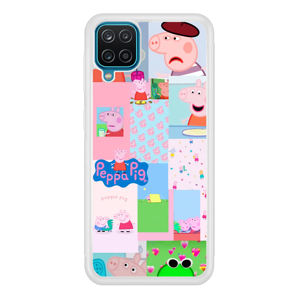 Peppa Pig George Collage Samsung Galaxy A12 Case