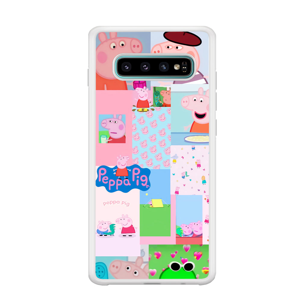 Peppa Pig George Collage Samsung Galaxy S10 Case