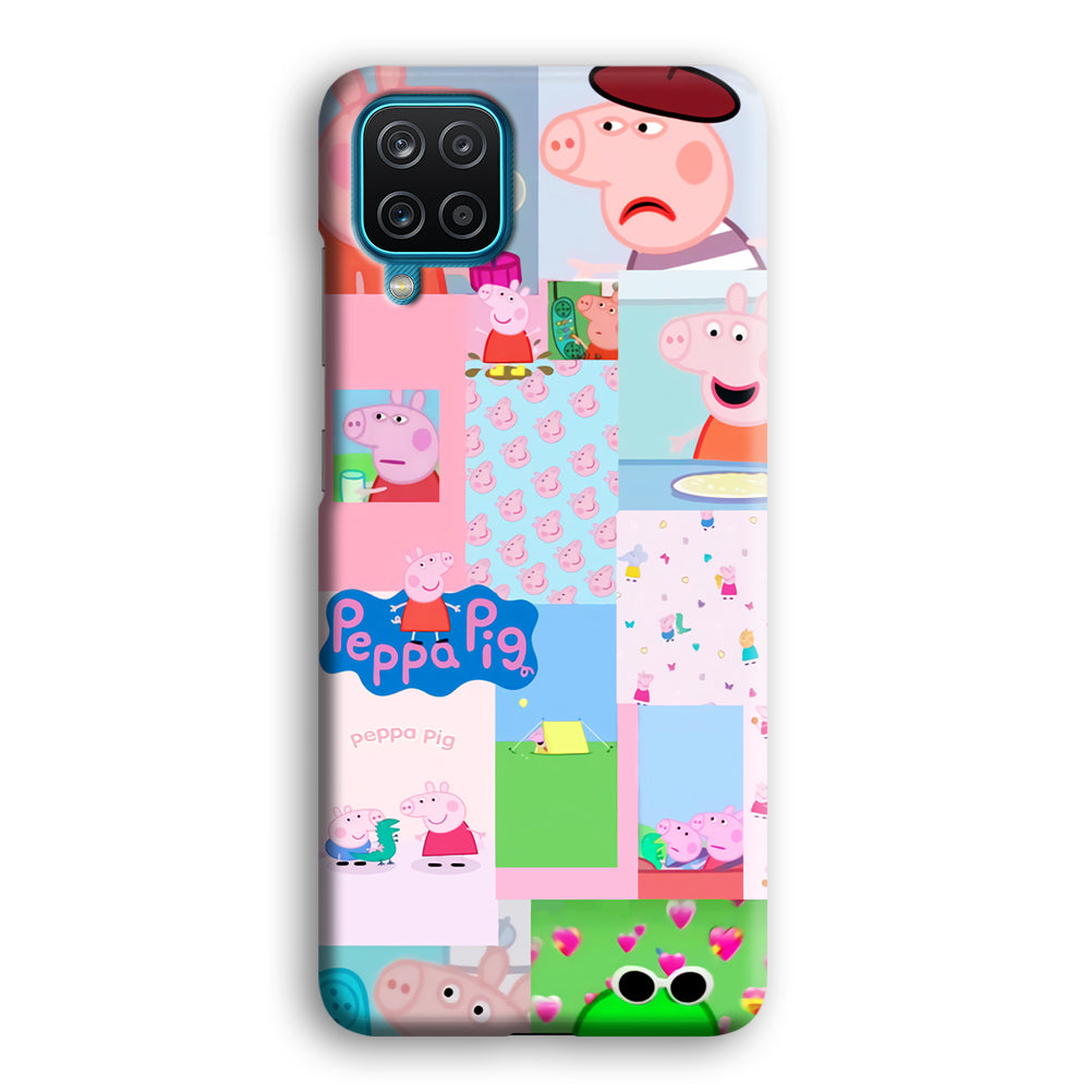 Peppa Pig George Collage Samsung Galaxy A12 Case