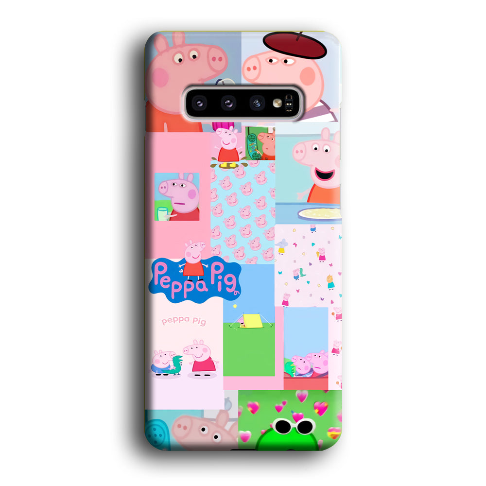 Peppa Pig George Collage Samsung Galaxy S10 Case