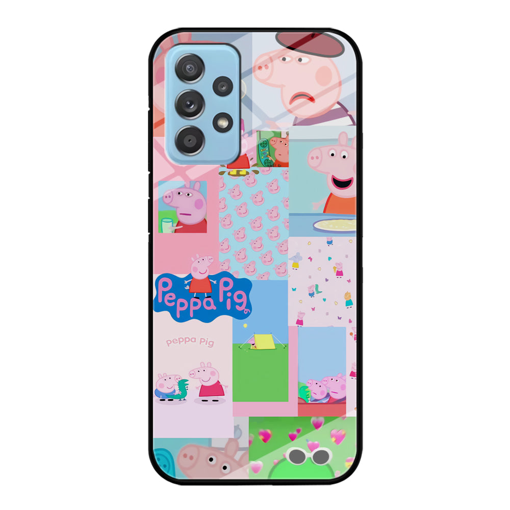 Peppa Pig George Collage Samsung Galaxy A52 Case