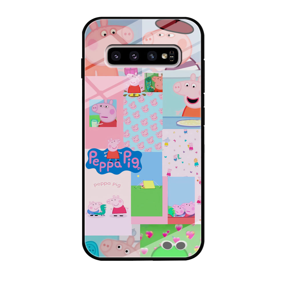 Peppa Pig George Collage Samsung Galaxy S10 Case