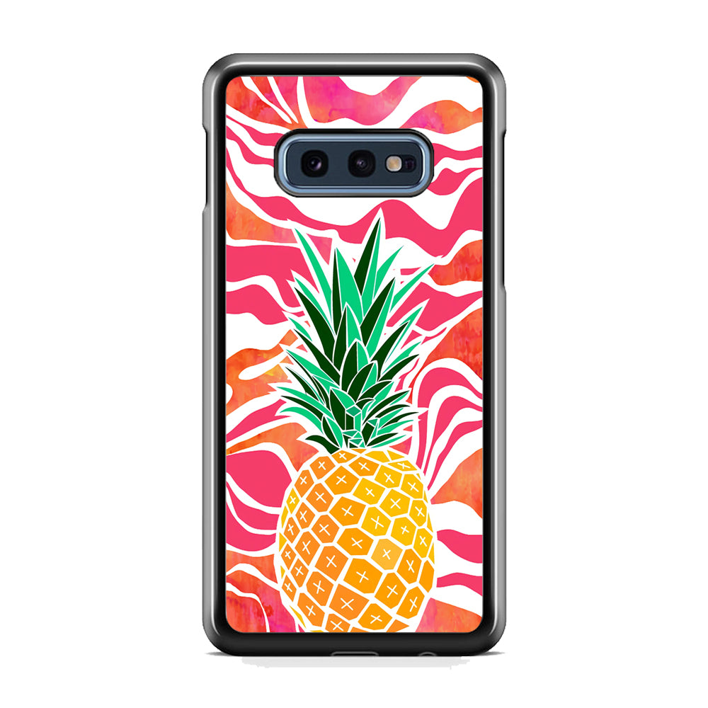 Pineapple Red Wave Samsung Galaxy S10E Case