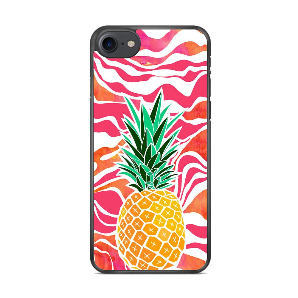 Pineapple Red Wave iPhone 7 Case