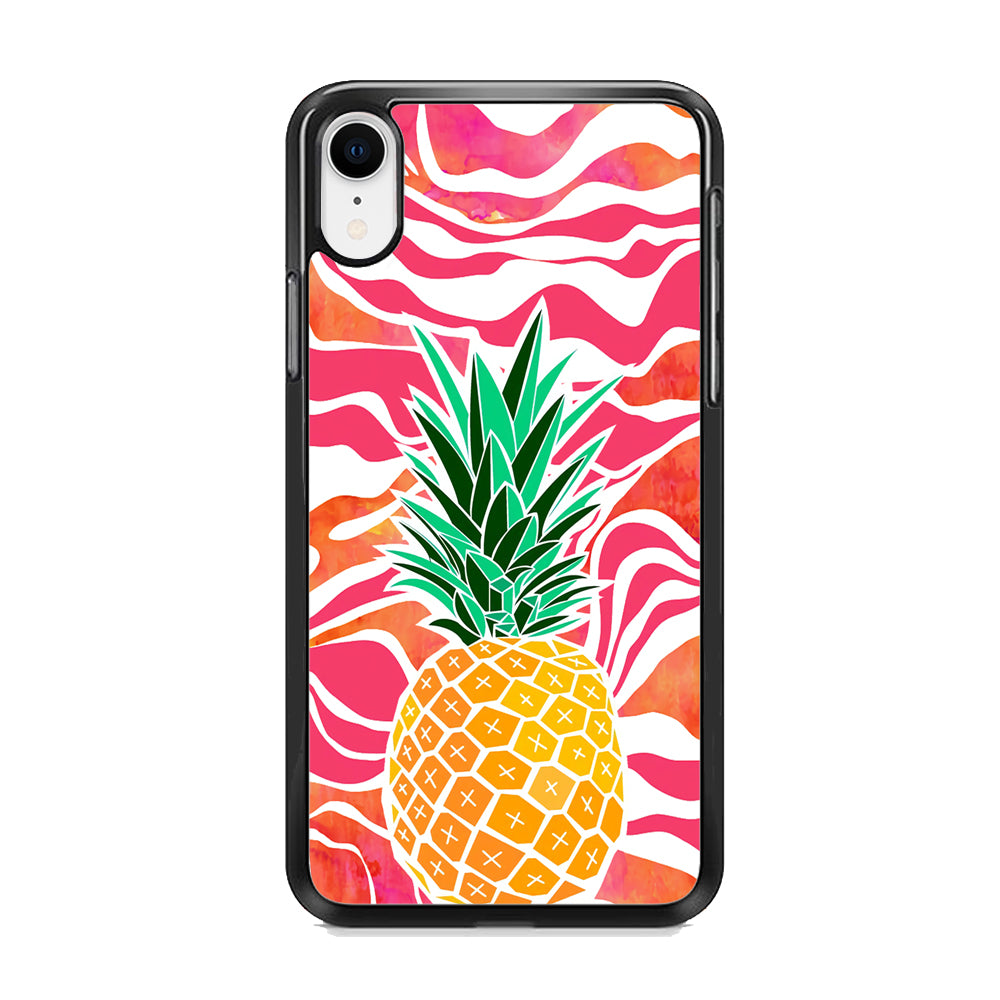 Pineapple Red Wave iPhone XR Case