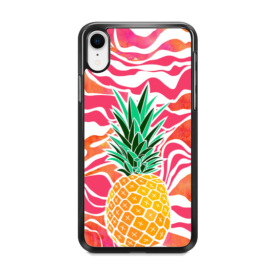 Pineapple Red Wave iPhone XR Case
