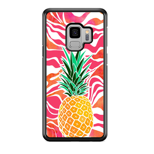 Pineapple Red Wave Samsung Galaxy S9 Case