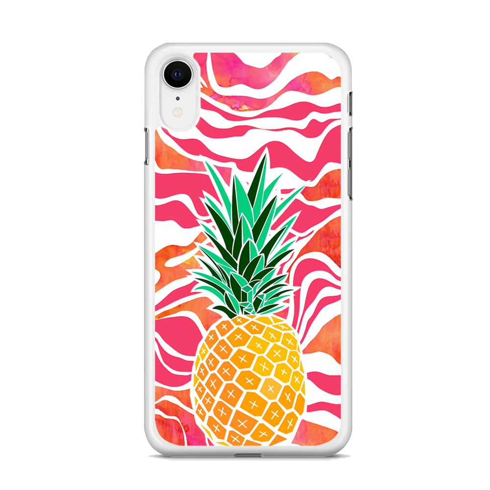 Pineapple Red Wave iPhone XR Case
