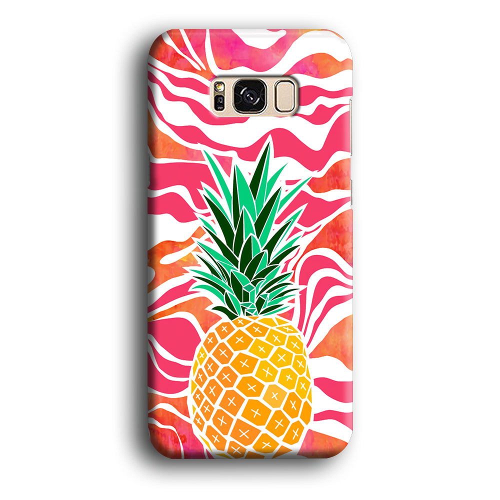 Pineapple Red Wave Samsung Galaxy S8 Case