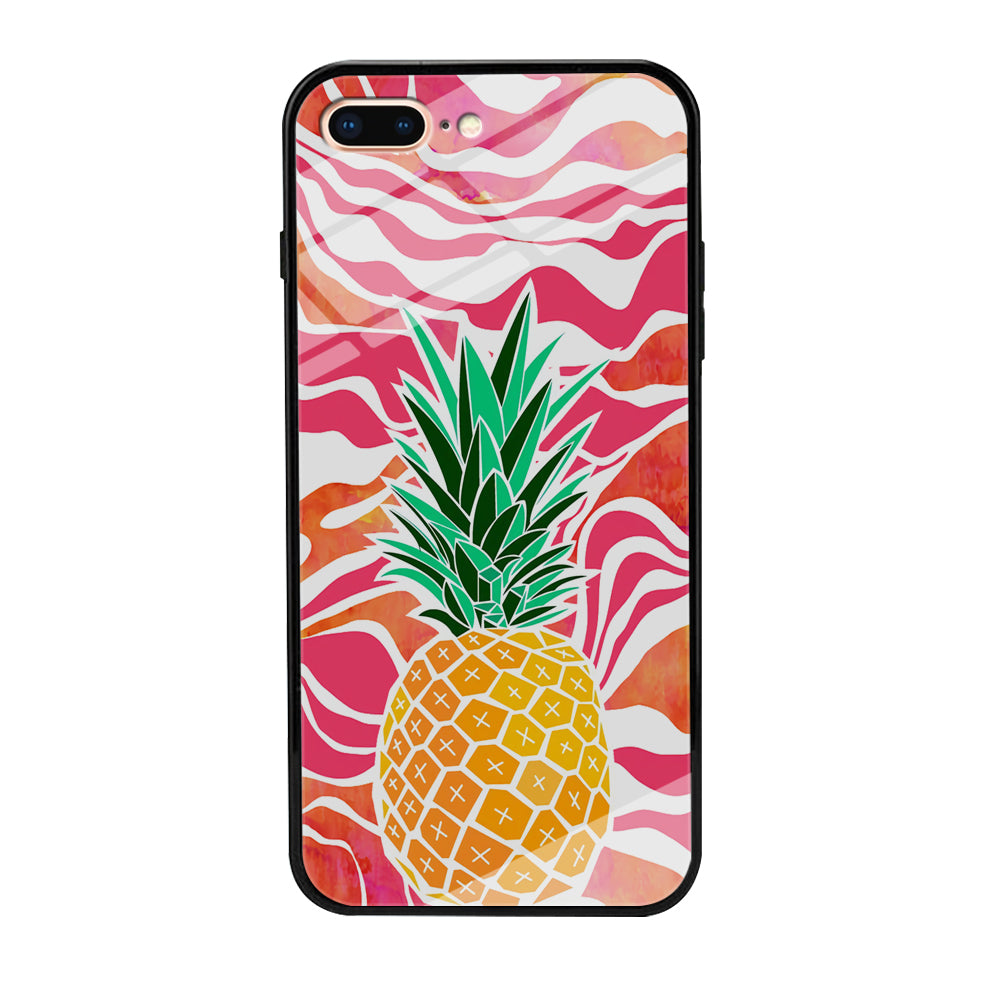 Pineapple Red Wave iPhone 7 Plus Case