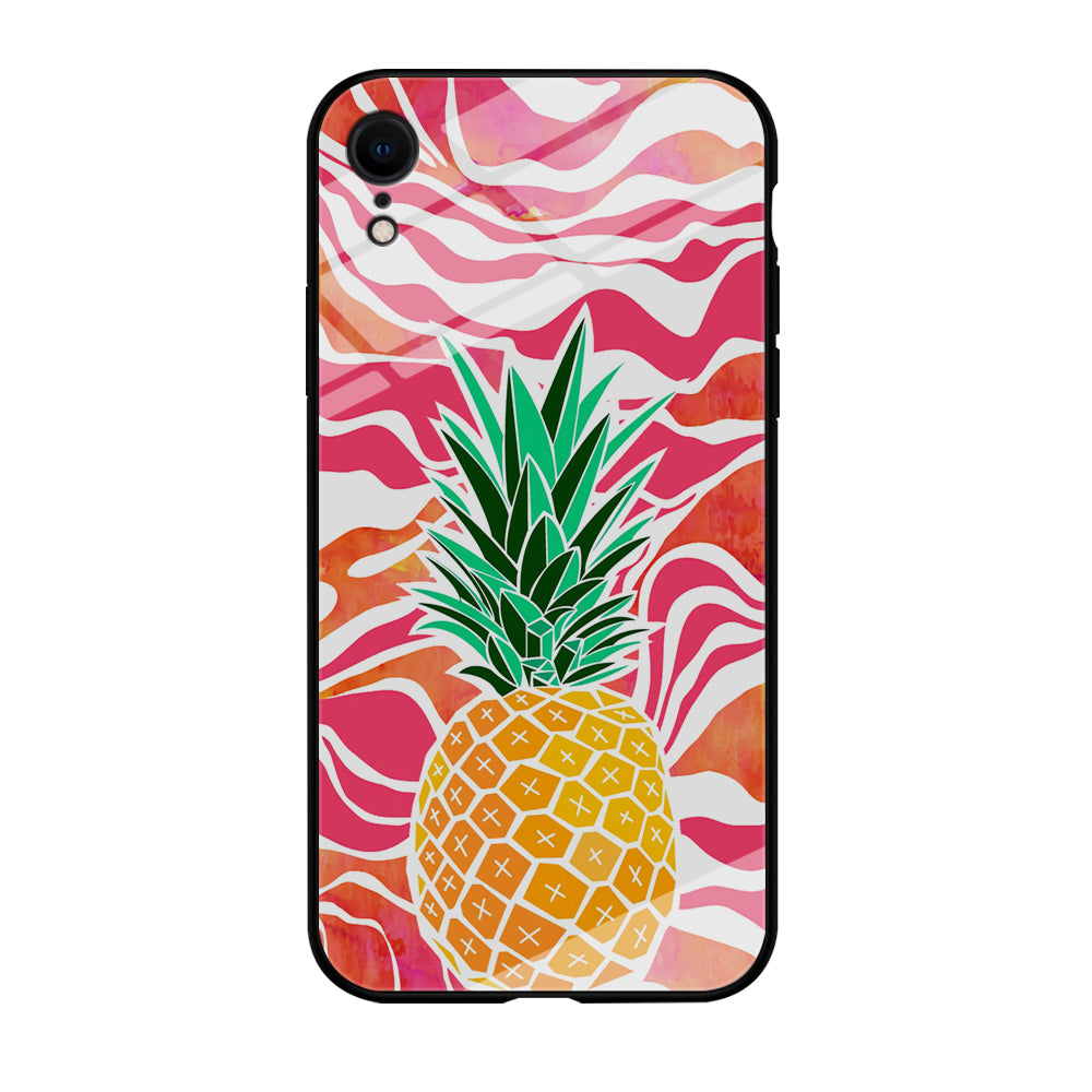 Pineapple Red Wave iPhone XR Case