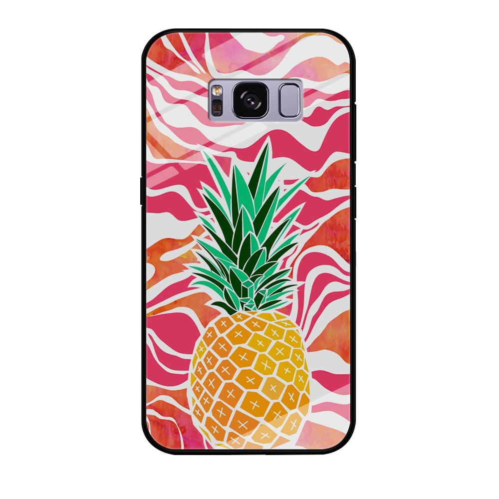 Pineapple Red Wave Samsung Galaxy S8 Case