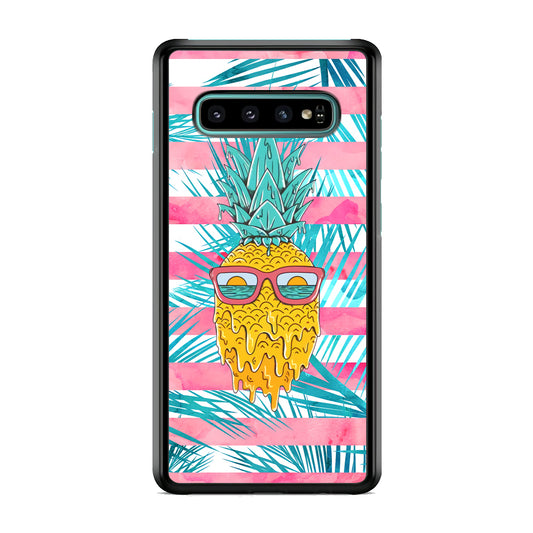 Pineapple Sunbathe and Melting Samsung Galaxy S10 Case