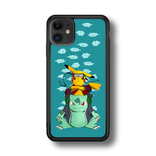 Pokemon Covering Naruto and Gamabunta iPhone 11 Case