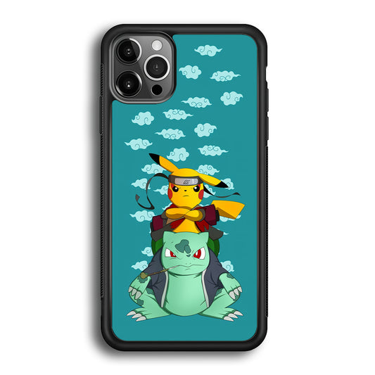 Pokemon Covering Naruto and Gamabunta iPhone 12 Pro Case