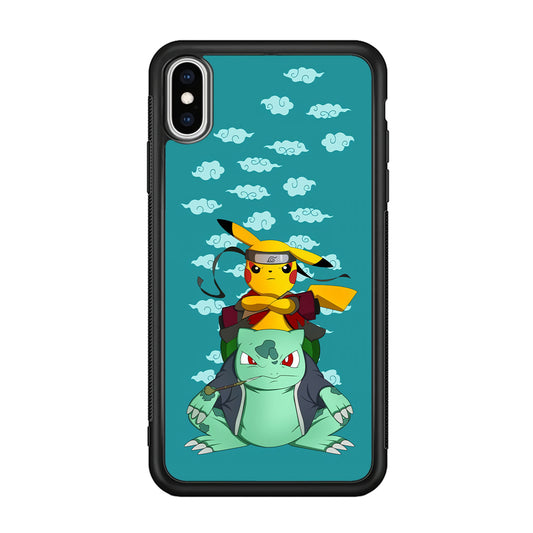 Pokemon Covering Naruto and Gamabunta iPhone XS Case