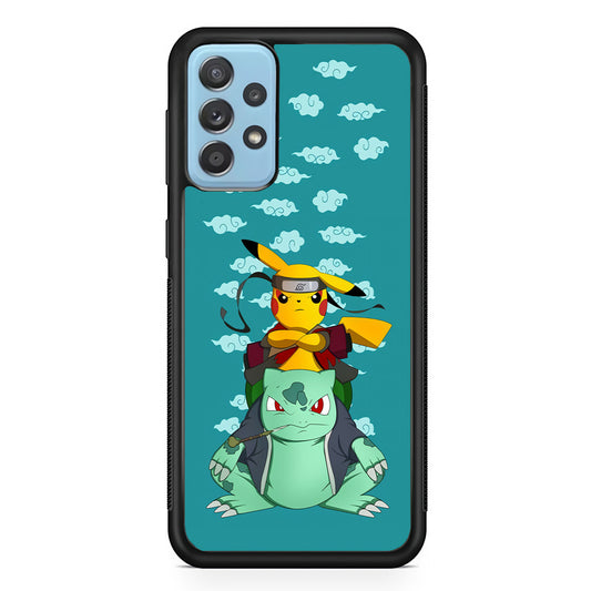 Pokemon Covering Naruto and Gamabunta Samsung Galaxy A52 Case
