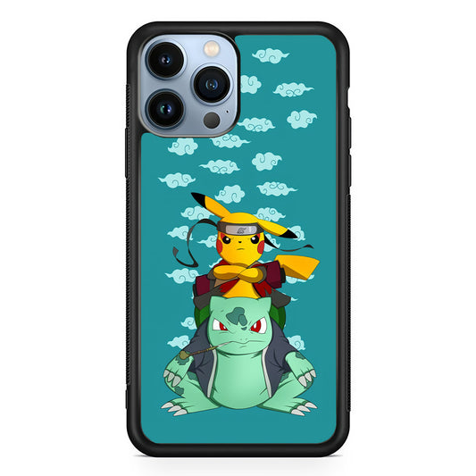 Pokemon Covering Naruto and Gamabunta iPhone 13 Pro Max Case