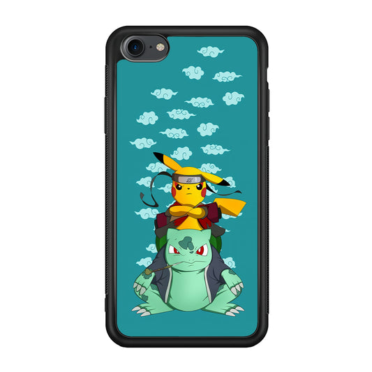 Pokemon Covering Naruto and Gamabunta iPhone 8 Case