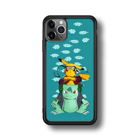 Pokemon Covering Naruto and Gamabunta iPhone 11 Pro Max Case